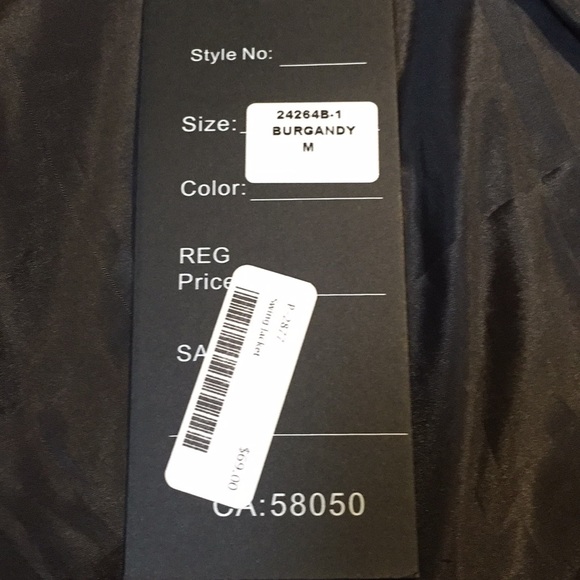 Les-Mantaux Burgundy & Black Swing Jacket Size Medium - Picture 11 of 15